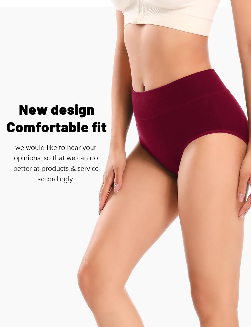 Molasus Incontinence Underwear for Women, 4X-Large, High Absorbency, Period Leakproof, Cotton Underwear, Bladder Control Briefs, 3 Pack, Multicolor