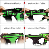 NESTROAD No Pull Dog Harness,Adjustable Oxford Dog Vest Harness with Leash,Reflective No-Choke Pet Harness with Easy Control Soft Handle for Large Dogs(X-Large,FluorescentGreen)