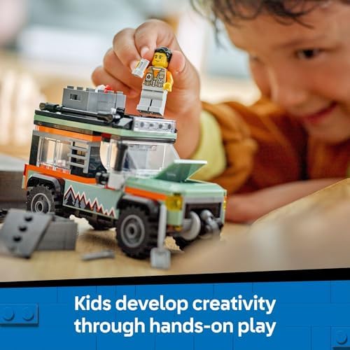 LEGO City Off-Road 4x4 Mountain Truck Toy - Building Toy Set for Kids, Boys and Girls, Ages 6+ - Fun Gift Idea for Birthdays and Holidays - with Adventurer Minifigure and Accessories - 60447
