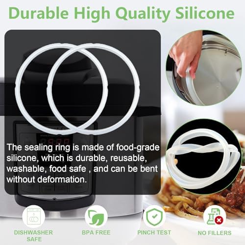 11 PCS Instant Pot Accessories for Lux 5, 6 QT, Instant Pot Replacement Parts Include Sealing Ring, Steam Release Valve, Anti-Block Shield, Valve Sealing Ring, Float Valve and Gasket
