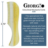 Giorgio G39 Extra Small Men's Fine Toothed Beard and Mustache Comb for Facial Hair Grooming and Styling. Add this pocket comb to your hair styling accessories, Saw-Cut and Hand Polished (2.75")