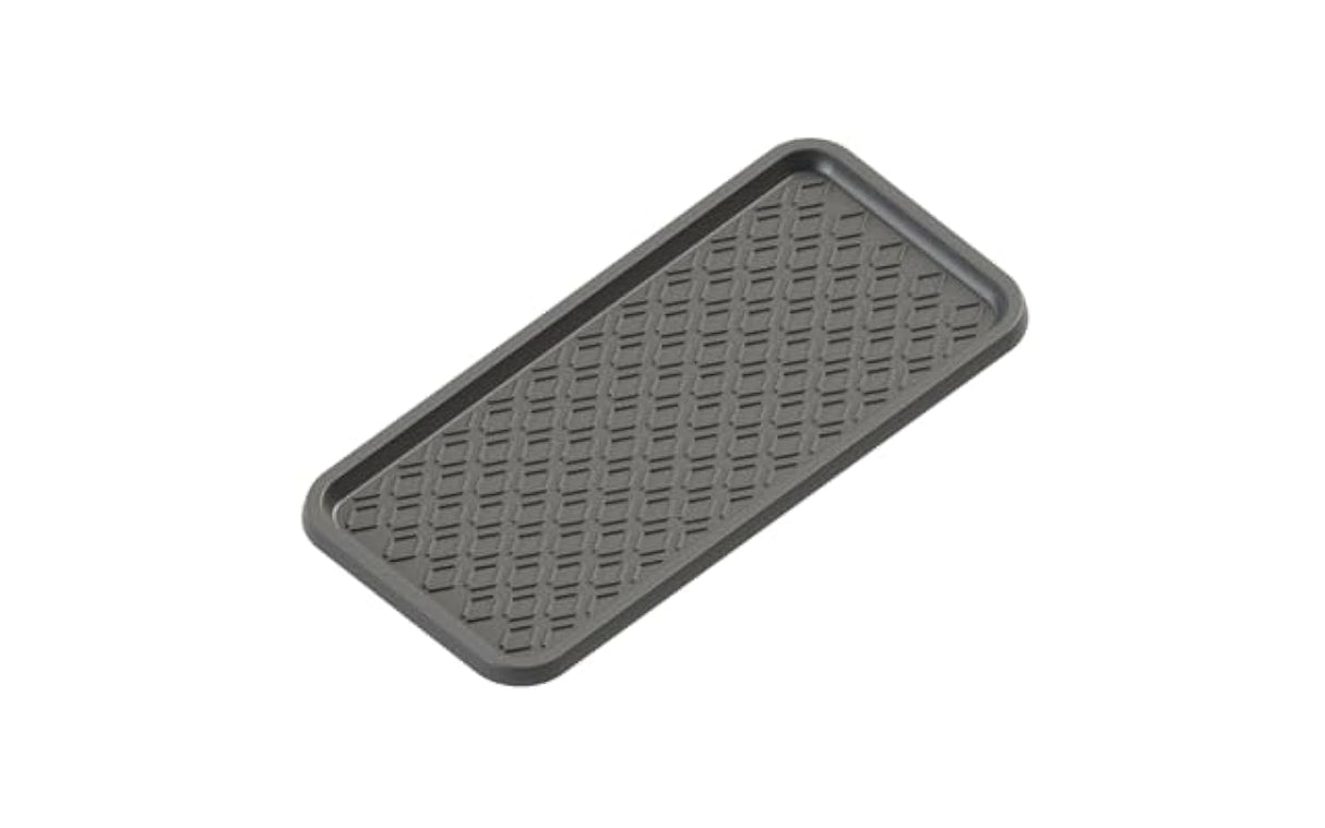 Sun Dolphin Heavy Duty Plastic Shoe Tray, 36x17 Inches Water Resistant Shoe Mat for Indoor & Outdoor Use, Multipurpose Boot Mat for All Seasons (Black, Large)