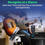 A9 Wireless Guitar System - 2.4GHz Guitar Accessories Transmitter Receiver, 24-bit 48KHz Audio, 100ft Range, No Latency, 4-Hour Rechargeable Battery, for Electric Guitar Bass (Black(2TX+1TX))