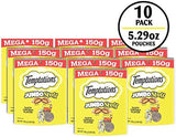 Temptations Jumbo Stuff Crunchy and Soft Cat Treats Tasty Chicken Flavor, 5.3 oz (Pack of 10)