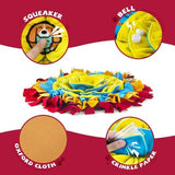 Pet Snuffle Mat for Dogs, Interactive Feed Game for Boredom, Encourages Natural Foraging Skills for Cats Dogs Bowl Travel Use, Dog Treat Dispenser Indoor Outdoor Stress Relief (red)
