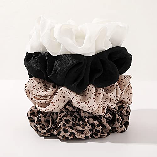 Scrunchies Hair Ties for Women Big Silk Satin Scrunchie Large Oversized Ligas Para el Cabello De Mujer Decorations Cute Jumbo Coth Ponytail Hair Scrunchy Giant Purple Hair Accessories Gift for Girls