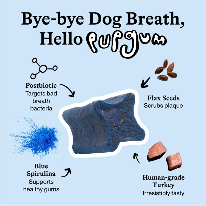 Spot & Tango PupGum Dog Dental Chews for Fresh Breath & Teeth Cleaning – Clinically Proven Plaque & Tartar Control – Human-Grade, Vet-Developed Dental Care Treats for Dogs 16-40lbs – Made in USA