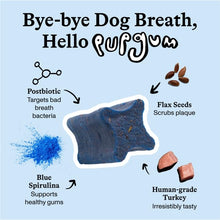 Load image into Gallery viewer, Spot &amp; Tango PupGum Dog Dental Chews for Fresh Breath &amp; Teeth Cleaning – Clinically Proven Plaque &amp; Tartar Control – Human-Grade, Vet-Developed Dental Care Treats for Dogs 16-40lbs – Made in USA
