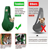 Tomkas Dog Sling Carrier for Small Dogs Puppy Carrier for Small Dogs (Emerald Green, Adjustable Strap & Zipper Pocket)