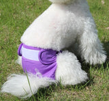 Female Dog Diapers for Small Dogs,4 Pack Reusable Washable Premium Puppy Diapers for Heat,Incontinence,Period Doggy Nappies,XS