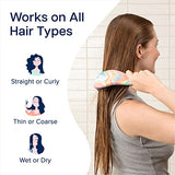 Crave Naturals Glide Thru Detangling Brush for Adults & Kids Hair - Detangler Natural, Curly, Straight, Wet, Dry Hairbrush Men&Women, Little Girl Accessories, Soft Hazy Swirl