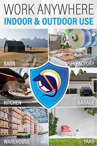 Rat Traps That Work Indoors and Out (6 Pack) Catch Rats, Mice, and Voles Fast with These Simple to Bait, Safe to Set, Non Electric Rat Trap for Home, Yard, and Barn
