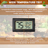 Reptile Thermometer and Humidity Gauge,4PCS Digital Adhesive Reptile Hydrometer Thermomete Tank Accessories,Reptile Terrarium Thermomete Pet Supplies for Snake,Bearded