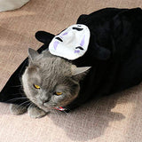 ChoChoCho Pet Costumes Spirited Away No-Face Cosplay Costume for Dogs & Cats, Plush Anime Robe for Halloween, Adjustable Velcro Design, Perfect for Small to Large Pets (S/M)