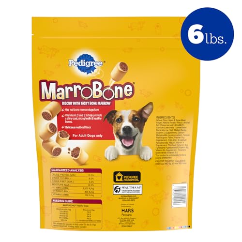 Pedigree Dry Dog Treats MarroBone, Real Beef Flavor, 6 lb. Bag (Pack of 1)