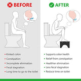 PheeHong Toilet Stool Poop Squat Stool for Adults and Kids Bamboo 7" Foot Potty Step Stool for Bathroom Squatting Position can Relieve Intestinal Pressure and Help Defecation (Black)