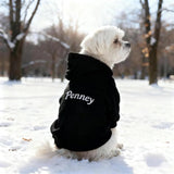 GODMERCH Custom Name Embroidered Dog Hoodie, Embroidery Dog Sweaters for Small Dogs, Pet Clothes, Pet Mom Lovers Gifts
