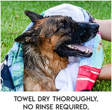 No Rinse Pet Wipes, Rinse Free Shampoo Mittens for Dogs and Cats, Bath Wipes for Bathing and Washing Pets, Hypoallergenic No Rinse Wash Mitt for Grooming, Lather Wipe Dry - 15 Pack