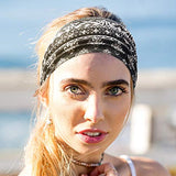 Tobeffect Headbands for Women African Wide Boho Bandeau Knotted Hairbands Workout Yoga Sport Head Wraps Hair Accessories 6 Packs