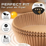 Air fryer filters, Ninja foodi accessories, Round Liners for Baking Roasting Microwave, Compatible with Corsori, Ninja, Cuisinart Air Fryer and More (100Pcs-6.3 inch)