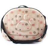 Foldable Pet Dog Cat Carrier Cage Collapsible Travel Kennel - Portable Pet Carrier Outdoor Shoulder Bag for Puppy Dog Cat Small Medium Large Animal (M, Beige)