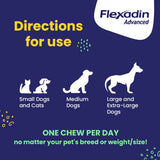 Vetoquinol Flexadin Advanced Dog Hip and Joint Supplement with Undenatured Collagen, One Chew a Day Hip and Joint Support Chew for Dogs and Cats, Clinically Proven Vet-Approved Formula, 30 Chews