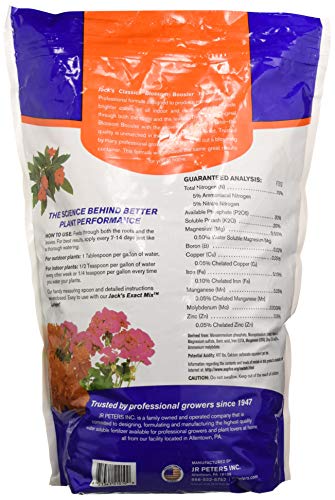 Jack's Classic Professional Blossom Booster 10-30-20 Water-Soluble Fertilizer for Flowering Plants and Vegetables, 10lbs