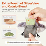 Potaroma Cat Toys Flapping Bird (No Flying), Lifelike Sandpiper Chirp Tweet, Rechargeable Touch Activated Kitten Toy Interactive Cat Exercise Toys for All Breeds Cat Kicker Catnip Toys 4.0"