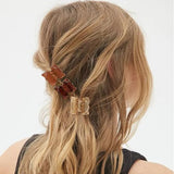 16 PCS Small Hair Clips for Women & Girls, Durable Matte Claw Clips for Thin Hair, Strong Hold Medium Hair Claw Clips, Mini Hair Clips, Cute Hair Accessories Amber Color Valentine's Day Gifts Holiday