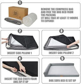 Patas Lague Orthopedic Dog Bed for Medium Dogs, Waterproof L Shaped Medium Pet Sofa Beds with Removable Washable Cover, Soft Comfortable Pet Couch Mat with Nonskid Bottom, 30''X20'' Grey