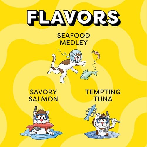 Temptations Classic Crunchy and Soft Cat Treats Seafood Lovers Variety Pack, 3 oz., Pack of 6