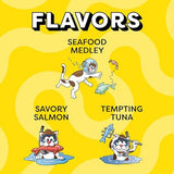 Temptations Classic Crunchy and Soft Cat Treats Seafood Lovers Variety Pack, 3 oz., Pack of 6