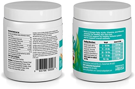 Solid Gold Dog & Cat Vitamin Supplements - Kelp Powder, Omega 3, Vitamins, Digestive Enzymes, Immune Support - 5 oz