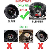 6 Fins Blender Blade 4inch Female Blade for Nutri Ninja iQ 900W BL454-70 BL455-70 and 1000W BL481-70 BL482-70 BL483-70 BL480 BL480D Blender Replacement Parts