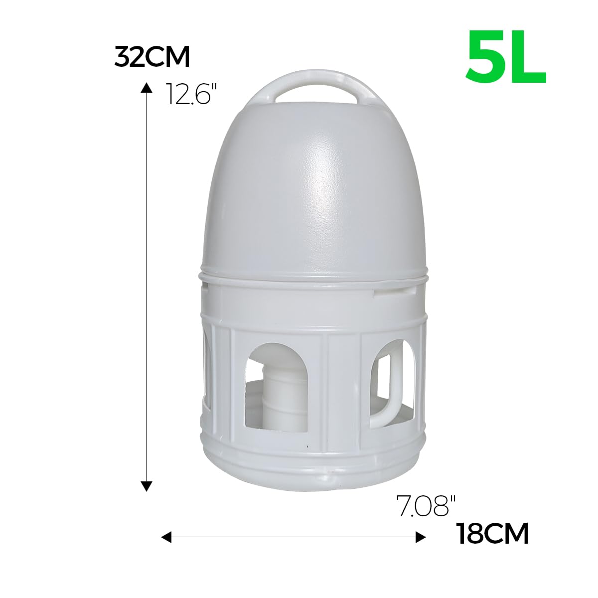 Panchitalk Bird Water Drinker, Pigeon Water Feeding Plastic Drinker Dispenser, 5L Pigeon Pet Water Pot Container, Water Automatic Feeders Dispenser Supplies