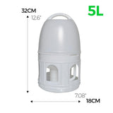 Panchitalk Bird Water Drinker, Pigeon Water Feeding Plastic Drinker Dispenser, 5L Pigeon Pet Water Pot Container, Water Automatic Feeders Dispenser Supplies