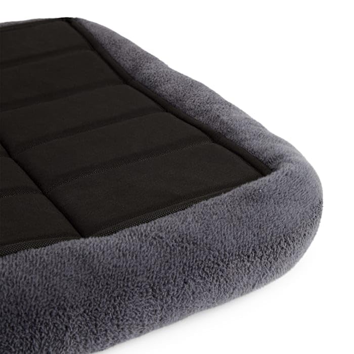 EveryYay by Petco Plush Dog Crate Mat 40" L X 26" W X 2" H Charcoal Grey