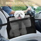 PetsHome Dog Car Seat Foldable Dog Car Booster Seat Waterproof Breathable Oxford Travel Bag for Small to Medium Dogs, Puppies, and Pets-Pure Black-Upgrade
