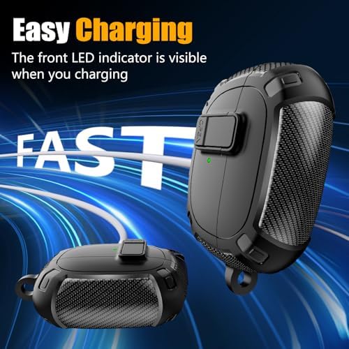for Bose Ultra Open Earbuds Case Cover 2024 with Cleaner Kit,Military Hard Cover with Lock for Bose Open Ear Earbuds Charging Case Accessories with Keychain for Men Women-Black