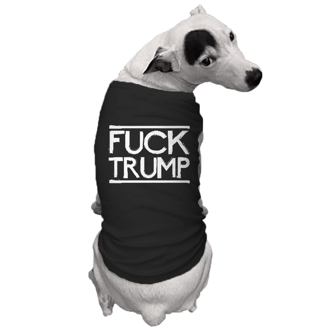 Fuck Trump - Funny Anti MAGA Dog Shirt (Black, 2X-Large)
