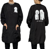 WAYUTO Short Sleeves Pet Grooming Smock with Zipper Dog Grooming Work Clothes with 2 Pockets Pet Grooming Shirt Dog Grooming Workwear for Pet Shop Men Women Bichon Medium