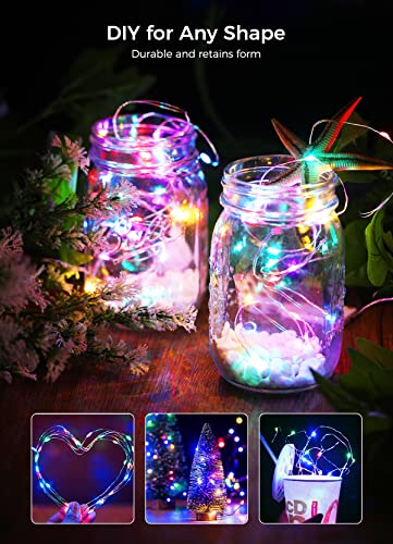 Brightown 12 Pack Easter Led Fairy Lights Battery Operated String Lights Waterproof Silver Wire 7 Feet 20 Led Firefly Starry Moon Lights for DIY Wedding Party Bedroom Patio Christmas