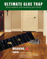 SEEKBIT 6 Pack Rat Sticky Traps(M Size), Black Catching Mouse Glue Trap for Mice and Rats, Enhanced Stickiness Trapping Pads Work for Snakes Spiders Roaches House Rodent Pest Control - 23.62x11