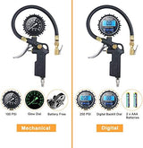 AstroAI Tire Pressure Gauge with Inflator, 100 PSI-ANSI B40.1 Accurate, Large 2.5" Easy Read Glow Dial, Heavy Duty Air Chuck and Compressor Accessories with Rubber Hose and Quick Connect Coupler