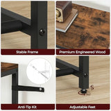 Guitar Stand for Acoustic Holder, Electric Guitar, Bass, Ukulele, Multiple Guitar Rack Holder, Floor Adjustable for Guitars, Guitar Amp Accessories, for Home Music Studio, Rustic Brown GSHR6701