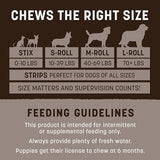 Earth Animal No-Hide Medium Long Lasting Dog Chew Rolls Beef, Chicken and Pork (2 Count Pack of 3)