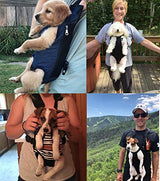 GEEPET Legs Out Front-Facing Dog Carrier Hands-Free Adjustable Pet Puppy Cat Backpack Carrier for Walking Hiking Bike and Motorcycle (Medium, Stripe)