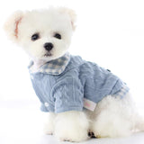 Dog Princess Sweater for Small Dogs Thick Shirt Plaid Clothes Costume Pet Girl Cute Coat Outfits Fall Costumes Winter Dog Sweaters (M,Pink)