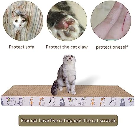 10 Packs cat Scratch pad Reversible Scratcher Cardboard for Indoor Cats Sleep Play and Grind Claws
