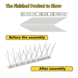 KKY 36 Pack Bird Spikes –13 inch Anti-Bird Nails Bird Repellent Metal Bird Deterant Spinners of Stainless Steel Bird Spikes for Pigeon and Other Small Birds 38.9 Ft